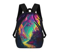 sinyumoney Fantasy World Forest Zaino in Peluche A Forma Di Cartone Animato, Zaino 3D Per Bambini, Borsa Scolastica, Idea Regalo Di Compleanno Per Ragazzi E Ragazze 17inch