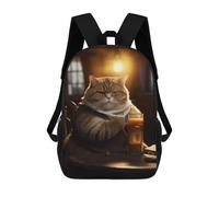 sinyumoney Fat Cat Beer Drinking Bar Zaini Casual Per Bambini, Borse Scolastiche Per Ragazzi E Ragazze, Zaini Per Libri, Zaini 17inch