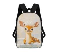 sinyumoney Fawn in A Bubble Bath Zaino, Borsa Scolastica Stampata in 3D, Borsa Per Il Pranzo Scolastico, Zaino Da Viaggio, Zaino Per Amici, Zaino Scolastico Per Ragazze E Ragazzi 17inch