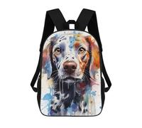 sinyumoney Femminile Moon Zaino Scuola Per Bambini Stampato In 3D, Ideale Per Viaggi E Letture, Per Ragazzi E Studenti Primaria, Colorful Dog Paint, 17"