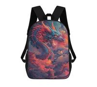 sinyumoney Ferocious Japanese Dragon Zaino Scolastico Per Bambini, Borsa Scolastica Stampata in 3D Per Ragazzi, Studenti Delle Scuole Elementari E Medie 17inch
