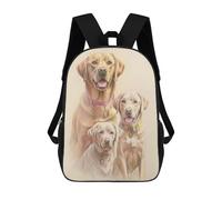 sinyumoney Festive Cat Christmas Zaino Bambino Ragazza 3D, Borsa Da Scuola, Zaino Per Bambini Bambini, Zaino Casuale, Borsa Per Libri Alla Moda, Labrador Family Sketch, 17"