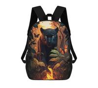 sinyumoney Fiery Black Panther Zaini, Zaino Per Bambini, Borsa Scolastica Per Studenti, Zaini Da Viaggio Stampati in 3D, Zaino Accessorio Moda, Zaini Impermeabili Per Bambini 17inch