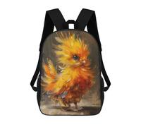 sinyumoney Fiery Chick Zaino Scolastico Per Bambini, Borsa Scolastica Stampata in 3D Per Ragazzi, Studenti Delle Scuole Elementari E Medie 17inch