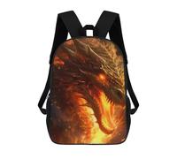 sinyumoney Fiery Dragon Artwork -5 Zaino Per Bambini, Zaino Scolastico Per Bambini, Zaini Scolastici Stampati in 3D Per Ragazzi E Studenti Adolescenti 17inch