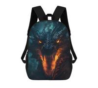 sinyumoney Fiery Dragon Breath Zaini Stampati in 3D, Borsa Scolastica Casual Per Bambini, Borsa Scolastica Alla Moda Per Ragazzi, Studenti Delle Scuole Medie 17inch