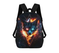 sinyumoney Fiery Galactic Fox Zaino Scolastico Per Bambini, Stampato in 3D, Borsa Scolastica Alla Moda, Borsa Scolastica Casual Per Ragazzi, Studenti Delle Scuole Elementari E Medie 17inch