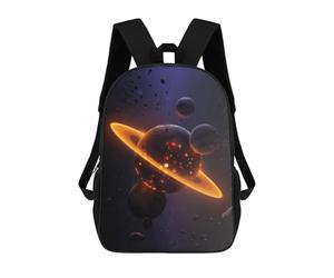 sinyumoney Fiery Planet with Rings Zaini, Zaino Per Bambini, Borsa Scolastica Per Studenti, Zaini Da Viaggio Stampati in 3D, Zaino Accessorio Moda, Zaini Impermeabili Per Bambini 17inch