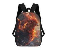 sinyumoney Fire Phoenix Zaino Scolastico Zaino Per Bambini Borsa Scolastica Di Grande Capacità Zaino Per Bambini Per La Scuola Zaino 3D Borsa Per Libri Regali Per Bambini 17inch