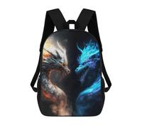 sinyumoney Fire Vs Ice Dragons Battle Zaino Da Viaggio Per College, Zaini Per Ragazze Adolescenti, Ragazzi, Donne E Uomini 17inch