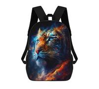 sinyumoney Flame Tiger Portrait-2 Zaino Per Bambini Zaino Divertente E Alla Moda Borsa Per Libri Per Ragazzi E Adolescenti Borse Scolastiche Stampate in 3D Per Ragazzi 17inch