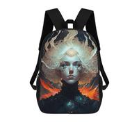 sinyumoney Flame-Wrapped Mystic Zaino, Borsa Scolastica Stampata in 3D, Borsa Per Il Pranzo Scolastico, Zaino Da Viaggio, Zaino Per Amici, Zaino Scolastico Per Ragazze E Ragazzi 17inch