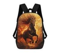 sinyumoney Flaming Horse in Action Zaini Casual Per Bambini, Borse Scolastiche Per Ragazzi E Ragazze, Zaini Per Libri, Zaini 17inch