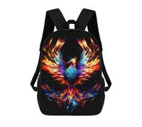 sinyumoney Flaming Phoenix Artwork -2 Zaini Per Bambini Zaino Scolastico Borsa Scolastica Stampata in 3D Borsa Scolastica Per Ragazzi Studenti Delle Scuole Elementari E Medie 17inch