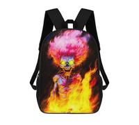 sinyumoney Flaming Skull Artwork -8 Zaini Scolastici Stampati in 3D Zaini Scolastici Alla Moda Per Bambini Zaini Per Ragazzi Per Studenti Delle Scuole Medie 17inch
