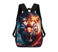 sinyumoney Flaming Tiger Artwork -2 Zaino Per Bambini Zaino Divertente E Alla Moda Borsa Per Libri Per Ragazzi E Adolescenti Borse Scolastiche Stampate in 3D Per Ragazzi 17inch