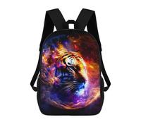 sinyumoney Flaming Tiger Artwork -5 Zaini Per Bambini Zaino Scolastico Borsa Scolastica Stampata in 3D Borsa Scolastica Per Ragazzi Studenti Delle Scuole Elementari E Medie 17inch