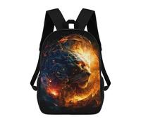 sinyumoney Flaming Tiger Artwork Zaini Per Bambini, Borsa Scolastica Stampata in 3D, Zaino Per Bambini, Zaini Da Viaggio, Borse Per Bambini, Borse Per Libri, Borsa Scolastica Per Bambini 17inch