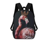 sinyumoney Flamingo Elegant King Zaini Stampati in 3D, Borsa Scolastica Casual Per Bambini, Borsa Scolastica Alla Moda Per Ragazzi, Studenti Delle Scuole Medie 17inch