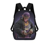 sinyumoney Flamingo Zaino Per Bambini Stampa 3D Borsa Scuola Per Ragazzi E Ragazze Zaino Alla Moda E Casual Per Studenti, Asap Mizaru, 17"
