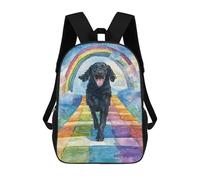 sinyumoney Flat-coated Retriever Rainbow Bridge Stampa Zaino Per Bambini, Borsa Scolastica Per Adulti E Bambini, Zaino Da Viaggio Per Tutti I Giorni 17inch