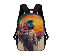 sinyumoney Floral Astronaut Zaini, Zaino Per Bambini, Borsa Scolastica Per Studenti, Zaini Da Viaggio Stampati in 3D, Zaino Accessorio Moda, Zaini Impermeabili Per Bambini 17inch