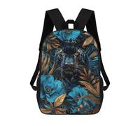 sinyumoney Floral Black Panther Zaino Scolastico Stampato in 3D, Borse Scolastiche Per Ragazzi E Ragazze, Zaino Per Laptop Per Bambini/studenti/adulti 17inch
