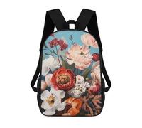 sinyumoney Floral Harmony in Bloom Zaini Stampati in 3D Per Bambini, Zaini Scolastici, Borse Scolastiche, Zaini Alla Moda Per Ragazzi, Studenti Delle Scuole Elementari E Medie 17inch