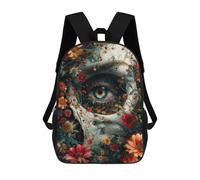sinyumoney Floral Skeleton Skull Zaino Scolastico Alla Moda Per Studenti, Adatto A Ragazzi E Ragazze, Ideale Per Viaggi All'aperto E Attività Ricreative. 17inch