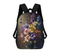 sinyumoney Flower Art Series Style 8 Zaino Scolastico Zaino Per Bambini Borsa Scolastica Di Grande Capacità Zaino Per Bambini Per La Scuola Zaino 3D Borsa Per Libri Regali Per Bambini 17inch