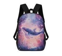 sinyumoney Flying Whale in A Forest Zaino Per Bambini E Bambine, Zaino Da Giorno, Scuola Primaria, Perfetto Per Il Ritorno A Scuola O Per L'educazione Fisica, Regali E Viaggi 17inch