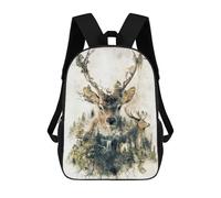 sinyumoney Forest Majesty Deer Art Print Zaino Per Ragazzi, Studenti Adolescenti, Zainetti Per Ragazze, Borse Per Bambini, Scuola Elementare, Scuola Media, Borsa Per Libri 17inch