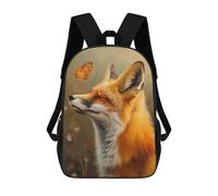 sinyumoney Fox And Butterfly Zaino Per La Scuola Stampato in 3D Borsa Scolastica Per Ragazzi E Ragazze Zaino Per Bambini Zaino Da Viaggio 17inch