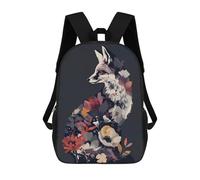 sinyumoney Fox And Flower Pop Art Zaini Per Bambini, Zaini Scolastici, Borse Scolastiche Alla Moda Stampate in 3D Per Ragazzi, Studenti Delle Scuole Elementari E Medie 17inch