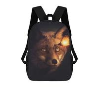sinyumoney Fox And Glowing Butterfly Zaino Scolastico Per Bambini, Stampato in 3D, Borsa Scolastica Alla Moda, Borsa Scolastica Casual Per Ragazzi, Studenti Delle Scuole Elementari E Medie 17inch