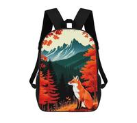 sinyumoney Fox Autumn Mountain Landscape Zaino Scolastico Zaini Scolastici Per Ragazze Zaini Per Ragazzi Con Tasche Borsa Scolastica Alla Moda Zaino Per Bambini 17inch
