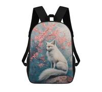 sinyumoney Fox Cherry Blossom Zaini, Zaino Per Bambini, Borsa Scolastica Per Studenti, Zaini Da Viaggio Stampati in 3D, Zaino Accessorio Moda, Zaini Impermeabili Per Bambini 17inch