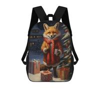 sinyumoney Fox Christmas Zaino in Peluche A Forma Di Cartone Animato, Zaino 3D Per Bambini, Borsa Scolastica, Idea Regalo Di Compleanno Per Ragazzi E Ragazze 17inch