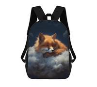 sinyumoney Fox Dreams on Cloud Zaino Scolastico Alla Moda Per Studenti, Adatto A Ragazzi E Ragazze, Ideale Per Viaggi All'aperto E Attività Ricreative. 17inch