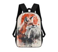 sinyumoney Fox Forest Watercolor Zaino Scolastico Per Bambini, Borsa Scolastica Stampata in 3D Per Ragazzi, Studenti Delle Scuole Elementari E Medie 17inch