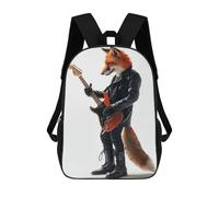 sinyumoney Fox Guitar Zaini Per Bambini, Zaini Scolastici Personalizzati 3D Per Ragazzi E Ragazze, Zaini Scolastici Grandi, Zaini Casual Da Giorno 17inch