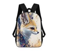 sinyumoney Fox in Abstract Colors Zaino Scolastico Per Bambini Alla Moda Casual Zaini Per Bambini Stampati in 3D Borse Scolastiche Per Ragazzi Zaino Grande 17inch
