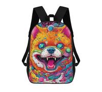 sinyumoney Fox Portrait Zaino Scolastico Per Bambini, Zaino Casual Da Viaggio Per Ragazzi E Ragazze, Zaino Da Giorno Di Grande Capacità 17inch