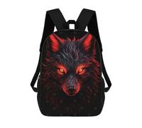sinyumoney Fox Red And Black Animals Zaino Per Bambini Stampato in 3D Zaino Scolastico Per Bambini Ad Alta Capacità Zaini Da Viaggio Borse Per Libri Zaino Scolastico Per Bambini 17inch