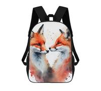 sinyumoney Fox Romantic Couple Zaino Scolastico Per Bambini, Borsa Scolastica Stampata in 3D Per Ragazzi, Studenti Delle Scuole Elementari E Medie 17inch