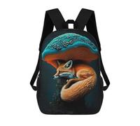 sinyumoney Fox Sleeping Mushroom Stampa Zaino Per Bambini, Borsa Scolastica Per Adulti E Bambini, Zaino Da Viaggio Per Tutti I Giorni 17inch