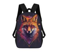 sinyumoney Fox Spirit Art Print Zaino Scolastico Per Bambini, Zaino Casual Da Viaggio Per Ragazzi E Ragazze, Zaino Da Giorno Di Grande Capacità 17inch