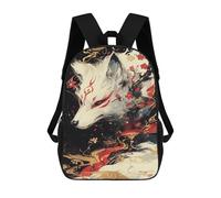 sinyumoney Fox Spirit with Cherry Blossoms -1 Zaino Per Bambini Borsa Scolastica Per Ragazzi Cartone Animato Stampa 3D Borsa Scolastica Per Studenti Zaino Per Laptop Per Ragazzi E Ragazze 17inch