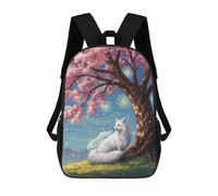 sinyumoney Fox Under Cherry Blossom Tree Zaino Per La Scuola Stampato in 3D Borsa Scolastica Per Ragazzi E Ragazze Zaino Per Bambini Zaino Da Viaggio 17inch