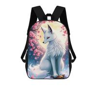 sinyumoney Fox Under Cherry Blossoms Zaino Scolastico Stampato in 3D Zaino Scolastico Per Bambini Zaini Scolastici Zaini Da Viaggio Borsa Casual Alla Moda Per Bambini Studenti Scolastici 17inch